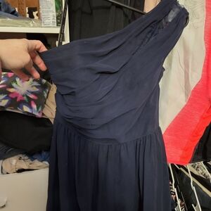 Alfred Angelo Midnight Blue One-Shoulder Dress